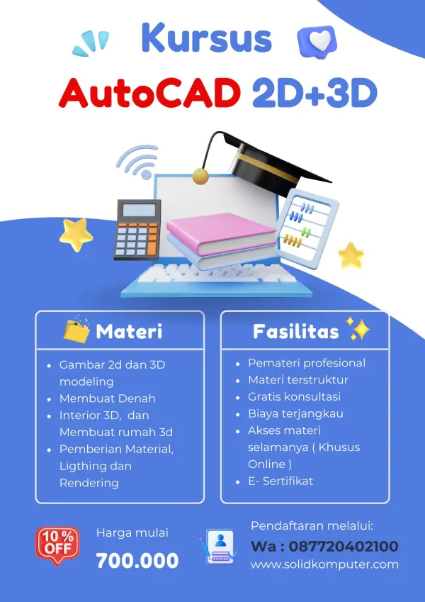 kursus autocad 2d dan 3d
