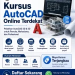 Kursus Autocad Online Terdekat 2D & 3D