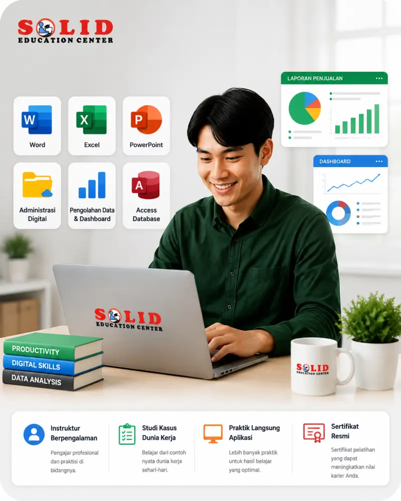 Kursus Microsoft Office & Administrasi Digital Kursus Microsoft Office dan Administrasi Digital Bersertifikat Solid Education