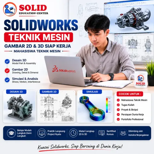 Kursus desain teknik mesin online Solid Education