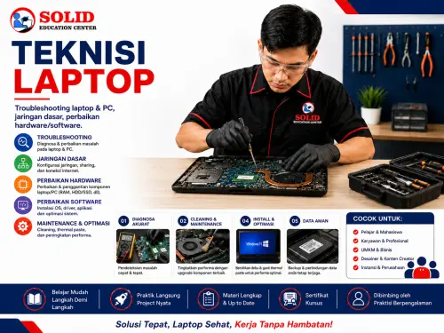 Kursus teknisi laptop dan PC online Solid Education